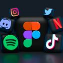 A cloud of social media icons depicting popular platforms