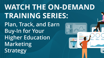 Search Influence's higher education 'Marketing Training Series' webinar graphic