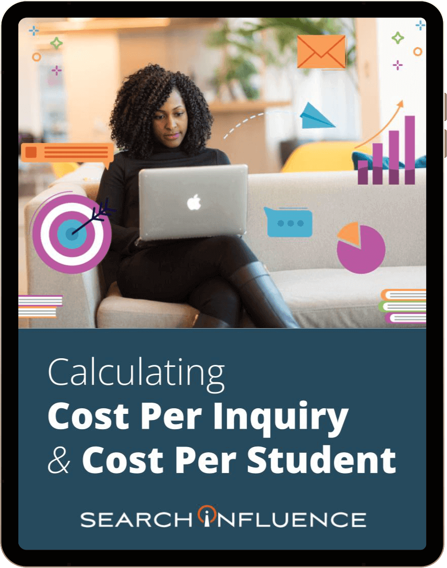 Search Influence's higher education marketing 'CPI Worksheet' graphic